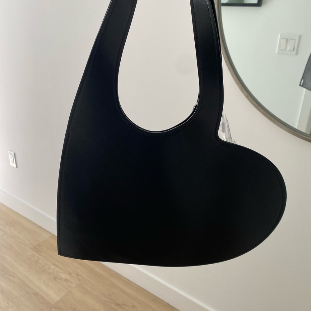 Coperni Heart bag in black leather - Picture 3 of 7